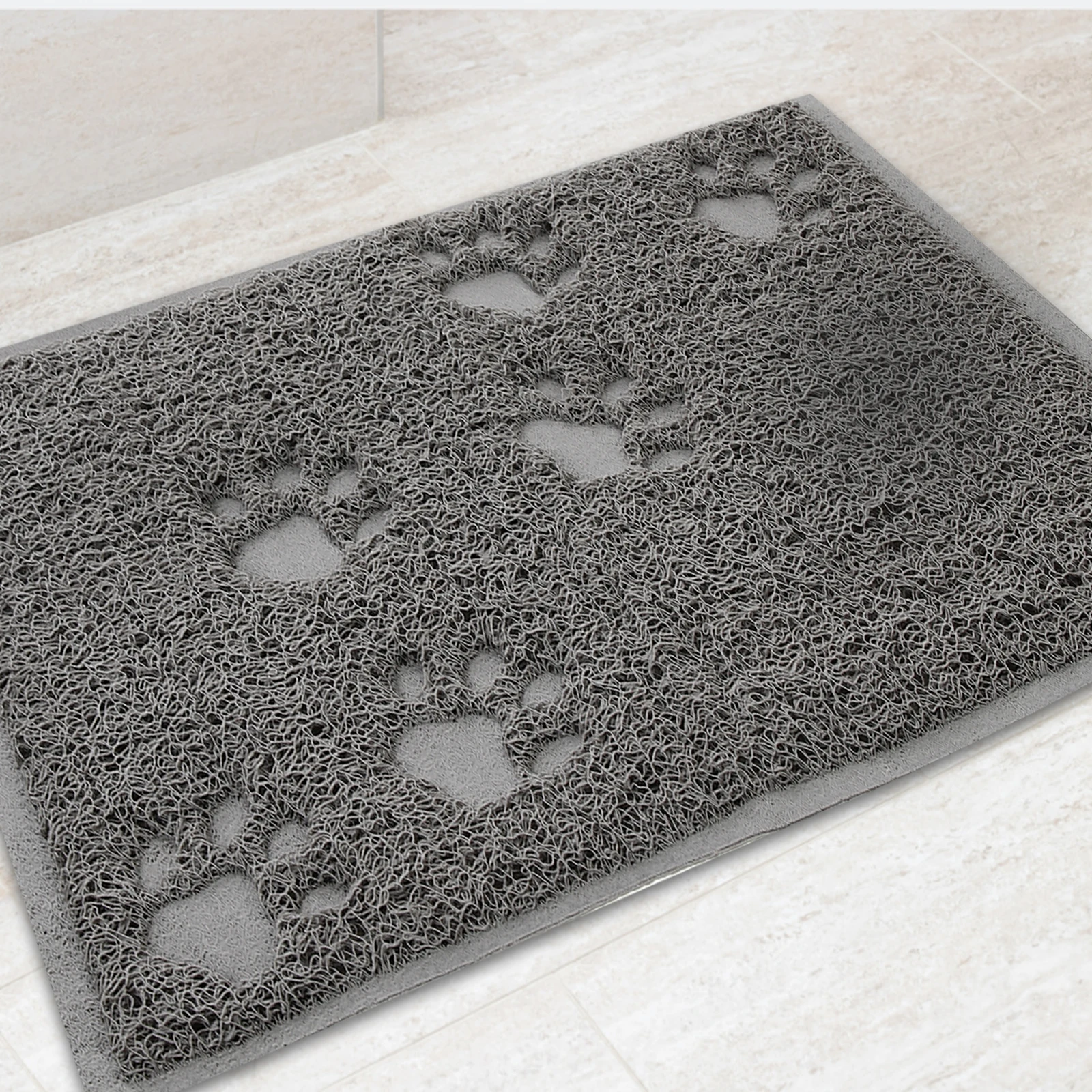 

2pcs Cat Litter Pvc Non-Slip Kitten Litter Box Mat Cat Claw Design Indoor Durable Pet Friendly Water-Resistant Easy Clean