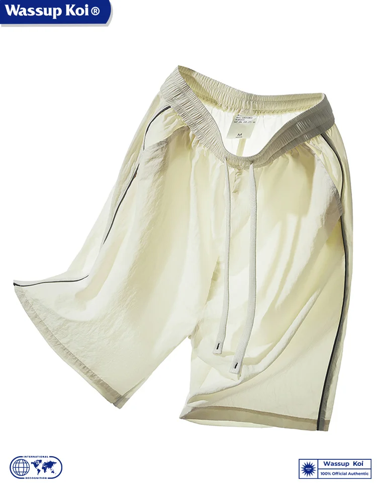 

Мужские шорты Wassup Koi Collaborative: дышащие, из ледяного шелка, быстросохнущие, летние, новые, свободного кроя, модные, укороченные (до колена)