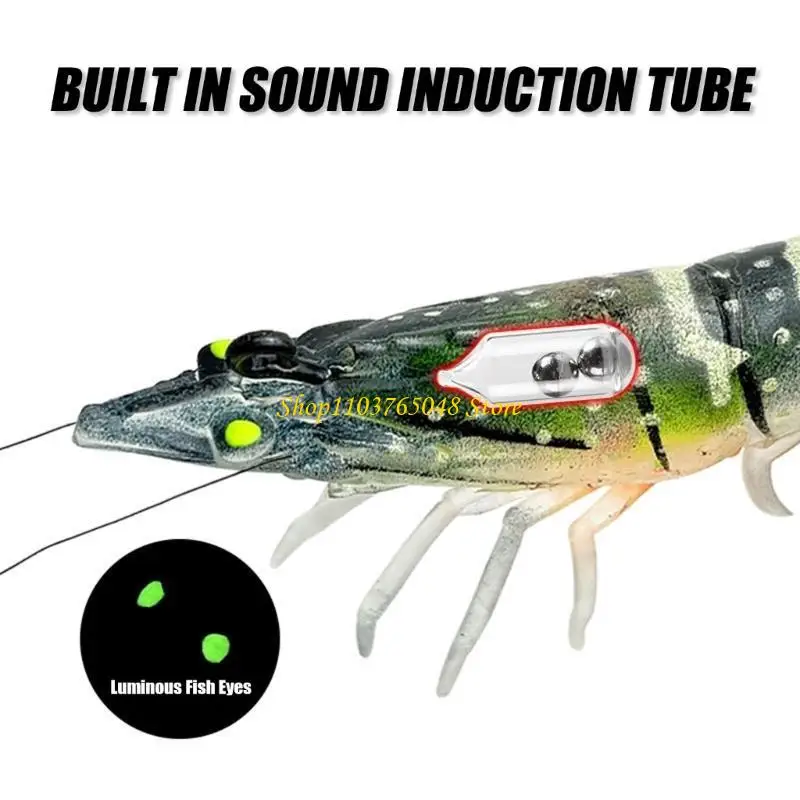 R53E Shrimp Lure Simulation Shrimp Fishing Lure Silicone Artificial Baits for Trout