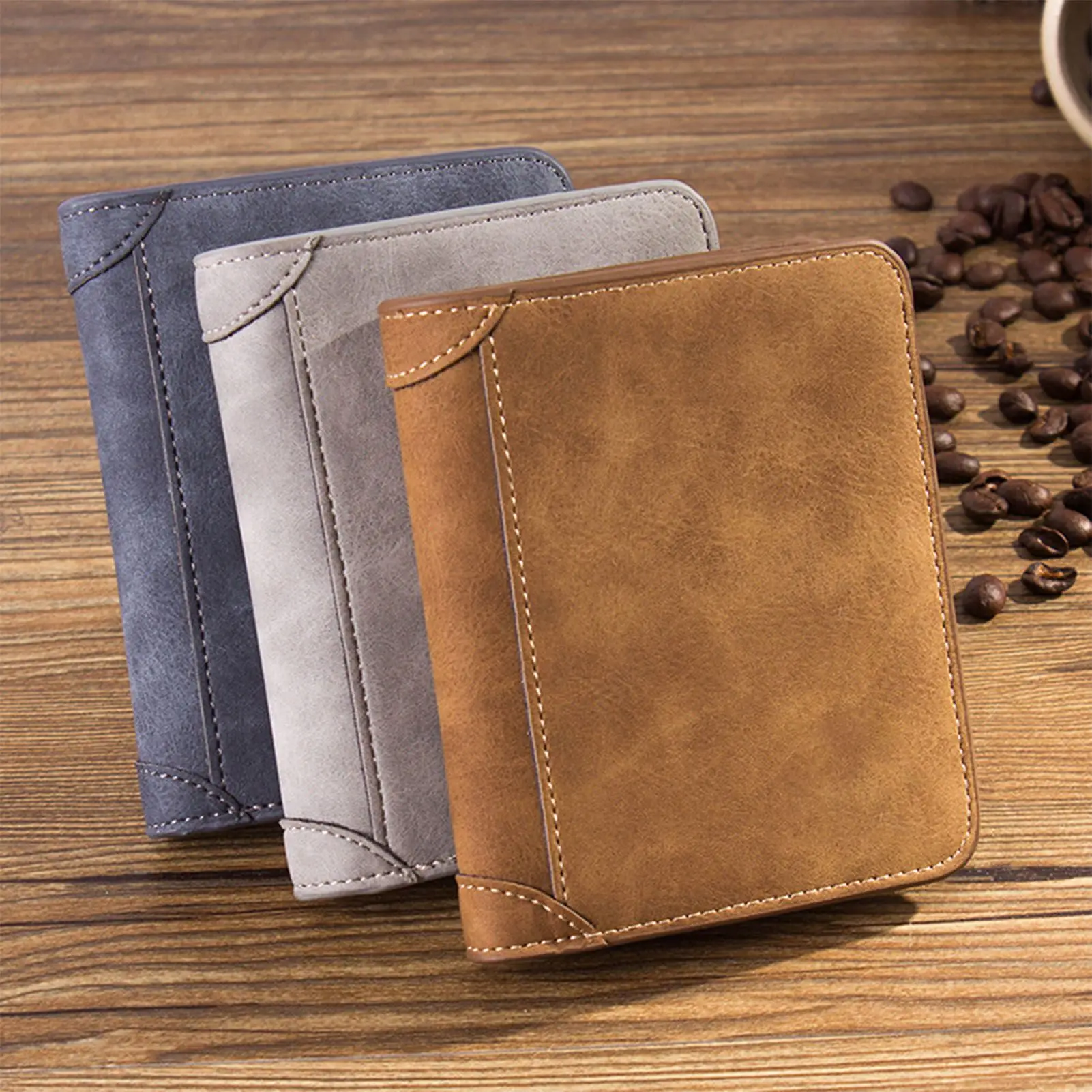 

Men Leather Wallet Bag Coin Purse Durable Leather Multi Card Slots Purse for Valentine's Day Father's Day Gifts