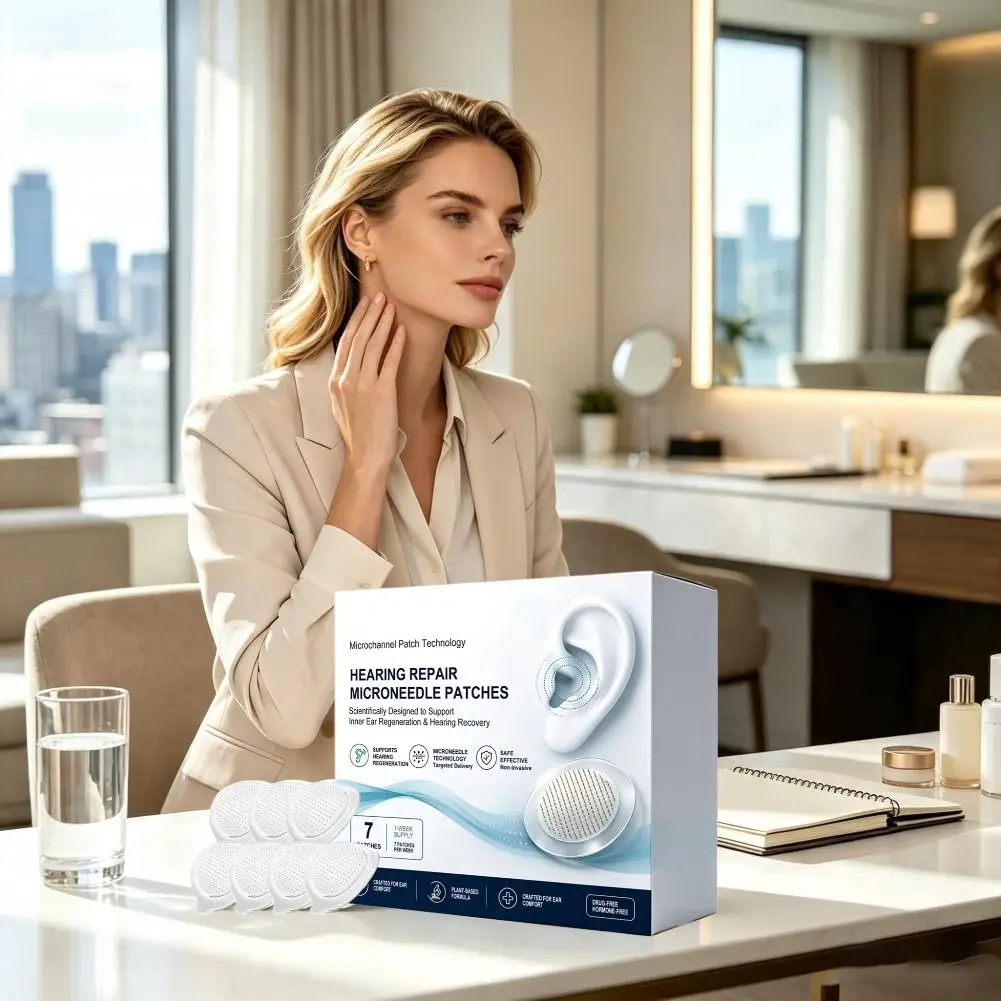 Microchannel Ear Care Patch Behind Ear Breathable Soothing Patches Comfortable Skin Friendly Adhesive for Night Care