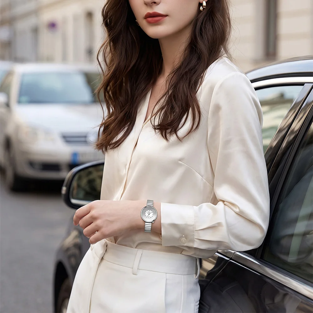 Gedi Women's Quartz Watch Instagram-Style Stunning Women's Watch with Round Elastic Strap watches for woman relogio feminino