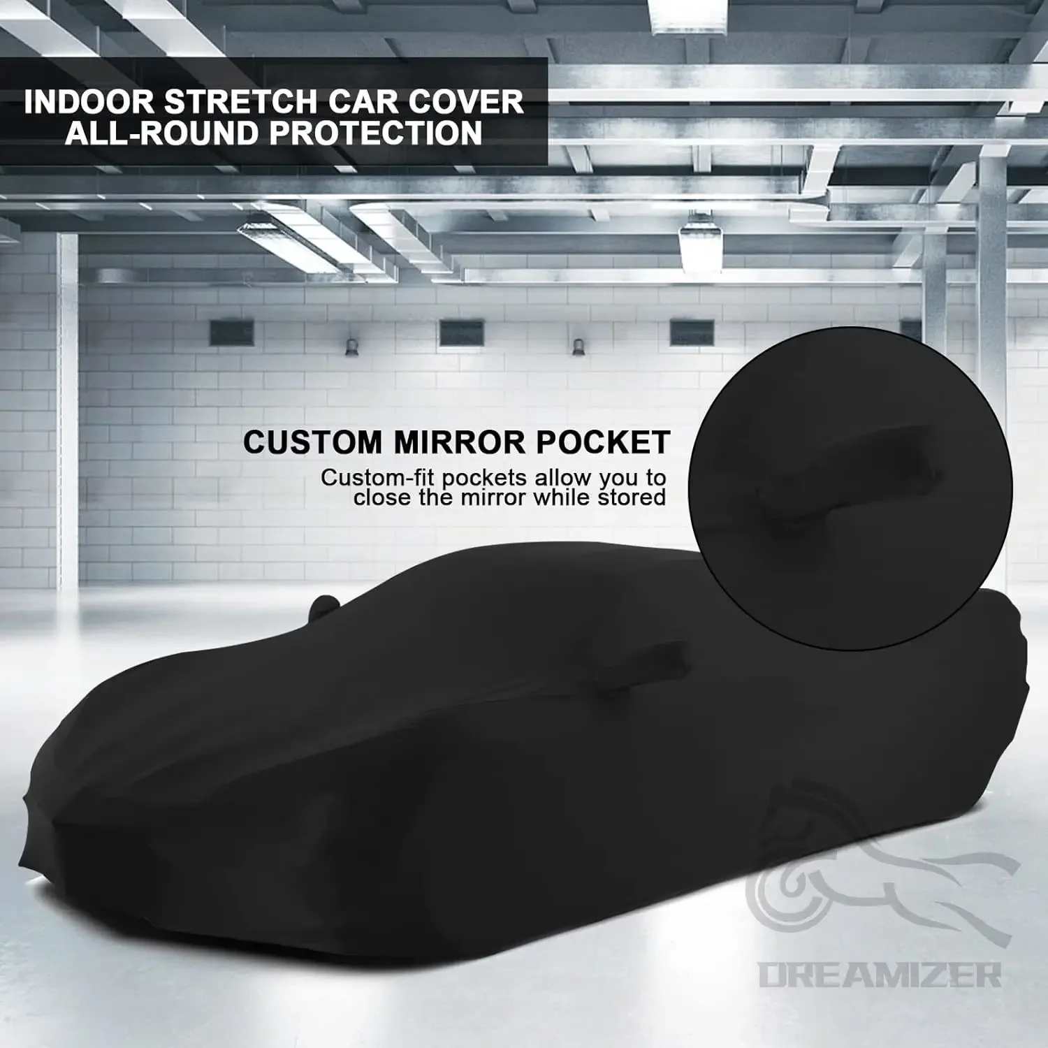 Indoor Car Cover Stretch Dustproof Protection Full Car Cover for Underground Garage Car Show For Chevrolet Corvette C8 2020-2023