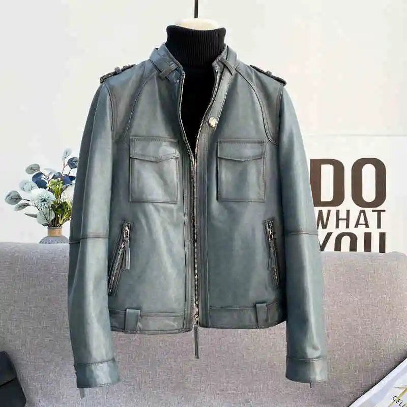 Sheepskin Jacket Women Real Spring Autumn Winter Motorcycle Jacket Women For Fashion Luxury Genuine Leather Jacket Women Natural