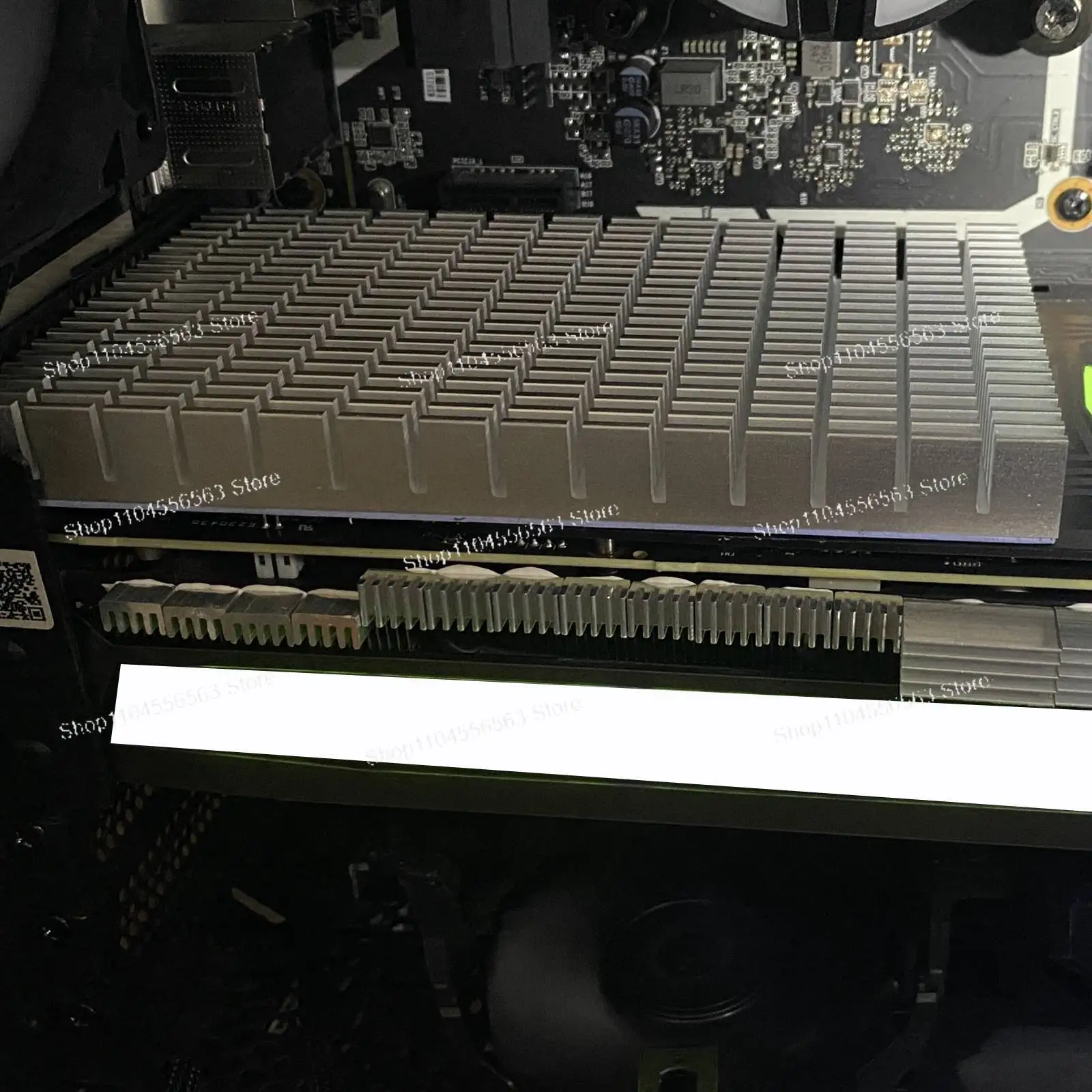 Aluminum Heatsink 150x90x15mm for GPU VRAM Backplate Cooling, VGA Heat Spreader for High-Performance Graphics Cards