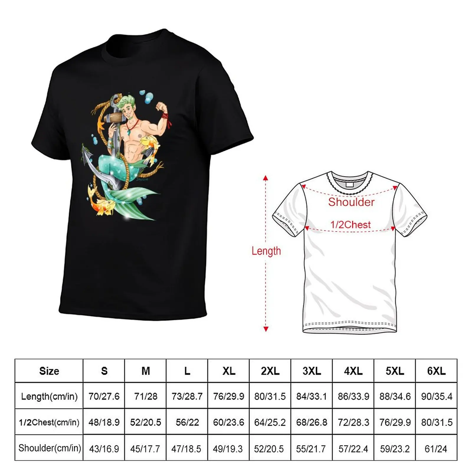 Little Merman T-Shirt Simple Trendy Casual T-Shirt
