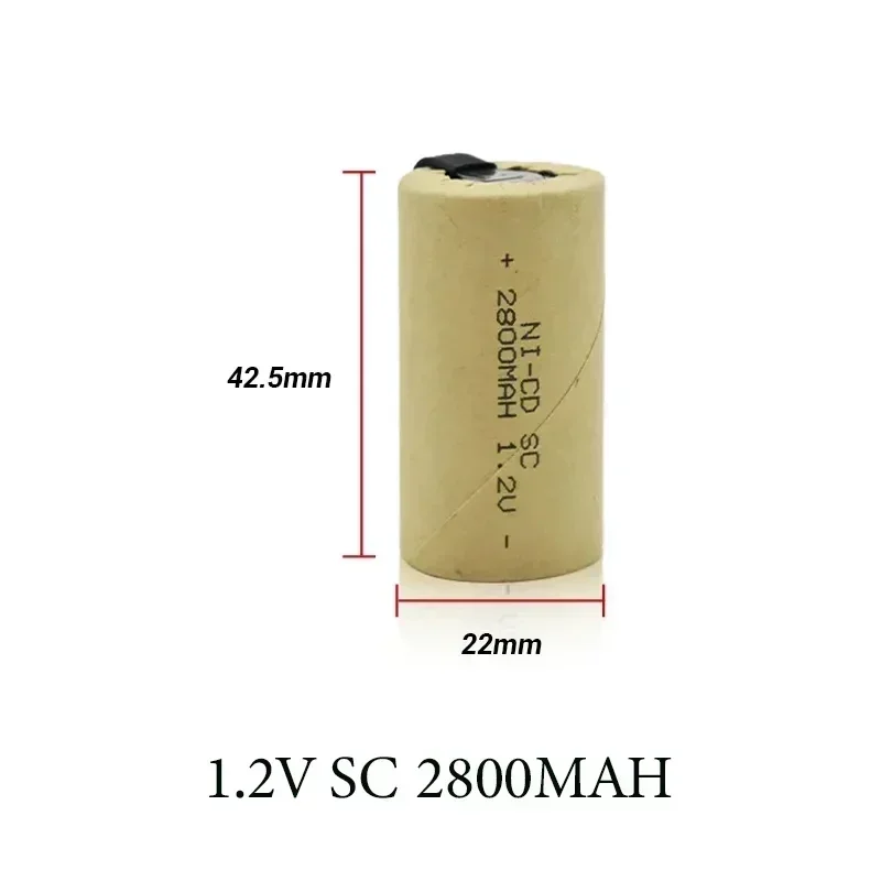 2024 Free Shipping Rechargeable Battery 2024 NEW High Quality 1.2V SC 2800MAH NI-CD Suitable for Electric Screwdrivers, Etc