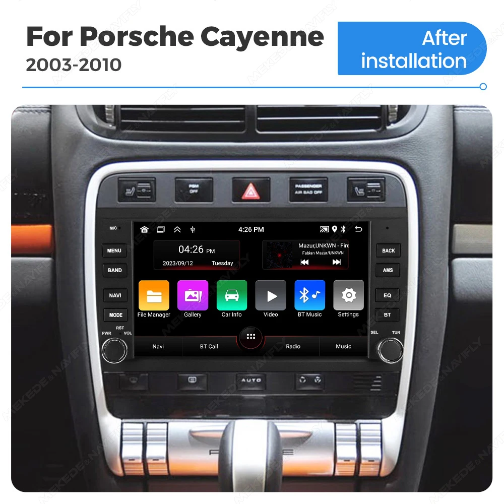 MEKEDE&NAVIFLY Intelligent Car audio radio system For Porsche Cayenne 955 957 9PA 2002 - 2010 Carplay Central Multimedia Player