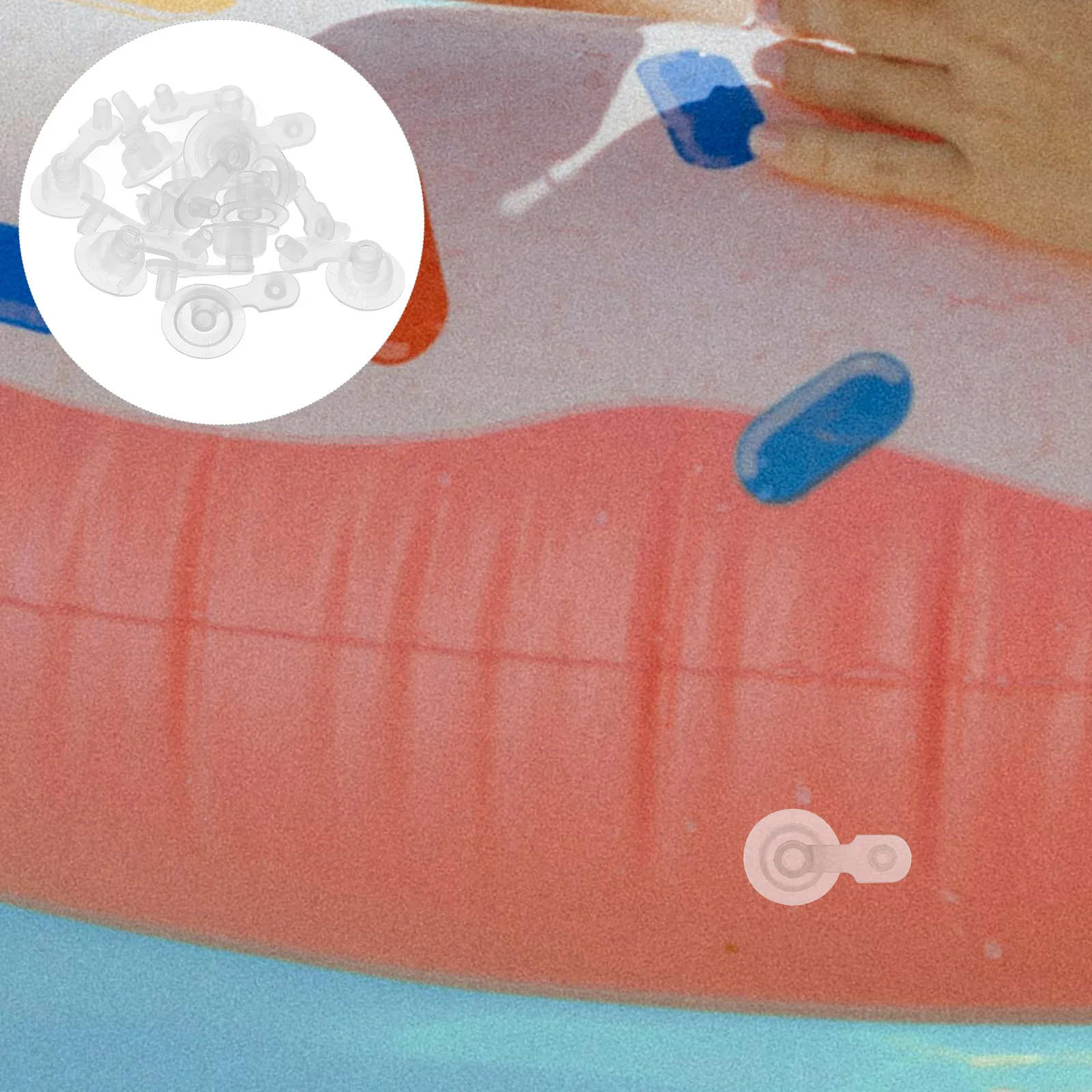 

20 Pcs Inflatable Swimming Nozzle Reusable Air Mattress Valve Transparent Plastic Seal Cap Replacement for Swim Float