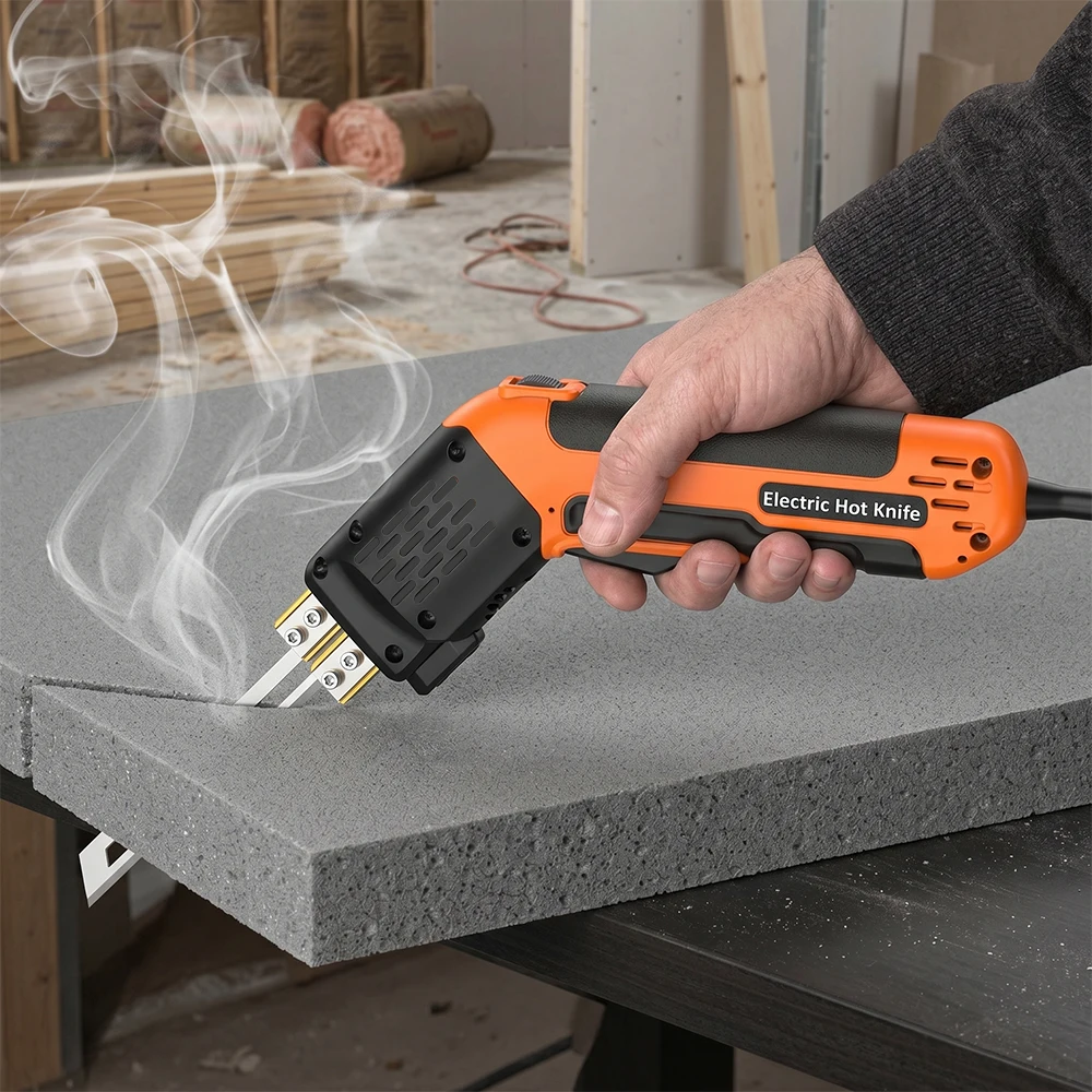 150W Air Cooling 600° Electric Foam Cutting Tool Machine Groove Styrofoam Slotting Plate Carving Foam Polystyrene Heating Knife