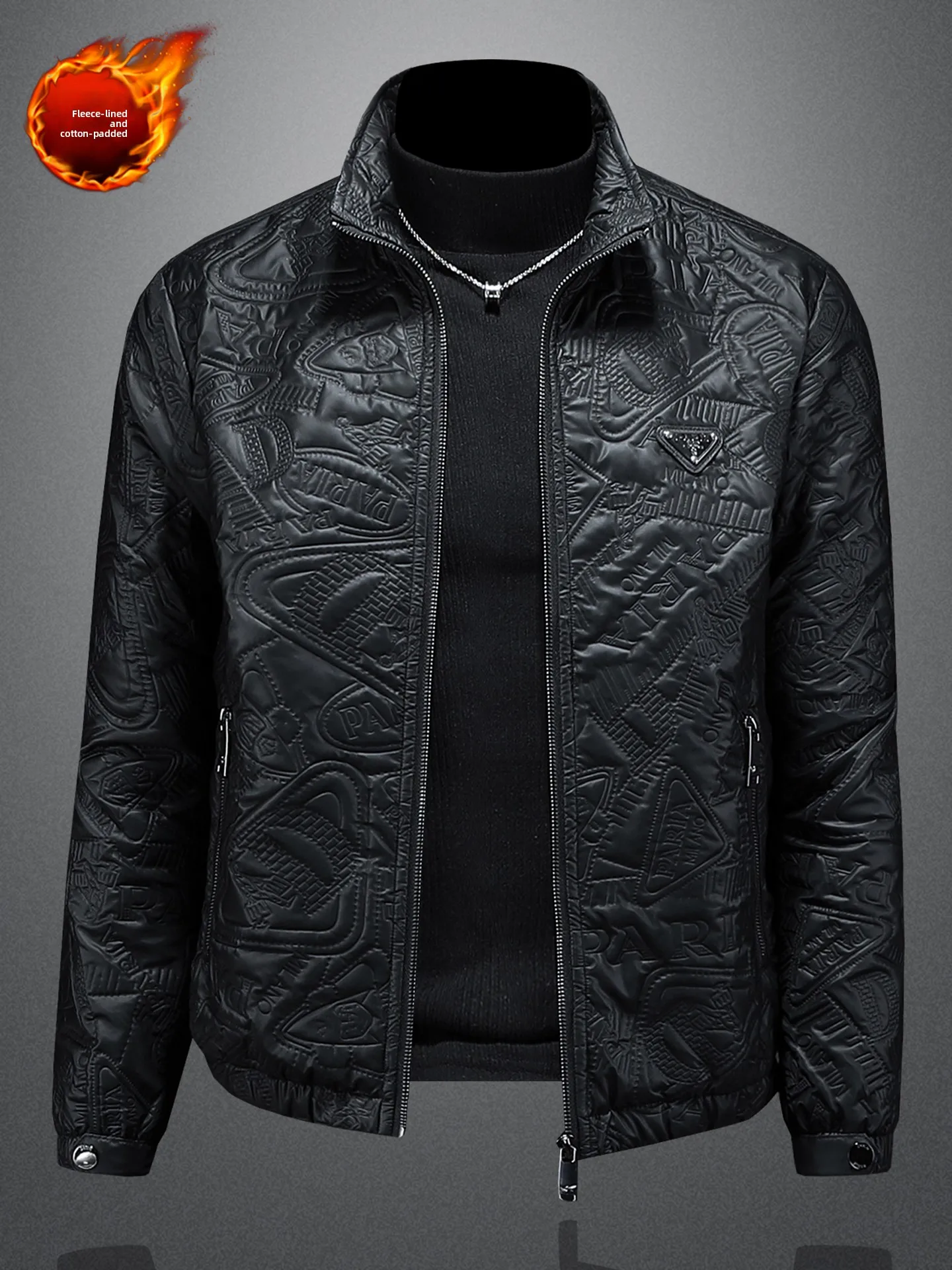 Men's Fce Lined Cotton Jaet Slim Fit ort Sle Lightweight Warm Faionable Autumn Winter Coat Korean Sle Long Sve