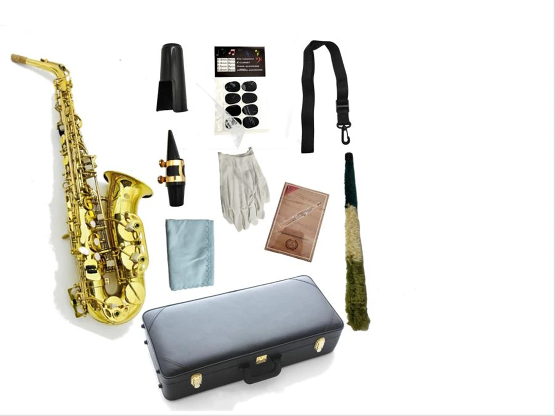 

New Arrival Jupiter JAS-1100Q Alto Saxophone Brass Plated Eb Tune Professional Woodwind With Sax Accessories Mouthpiece