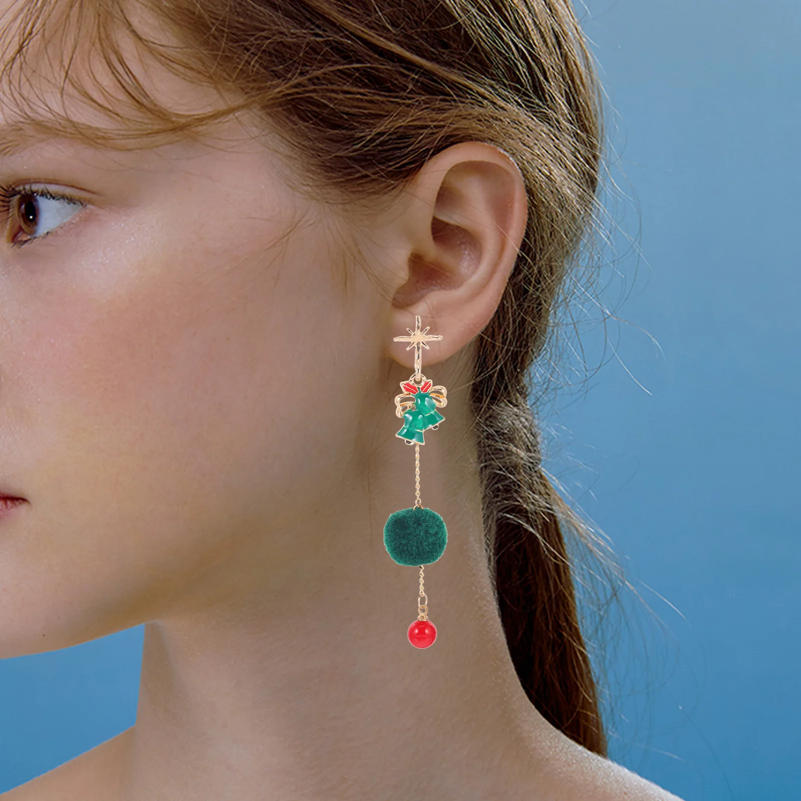 

1Pair Creative Cartoon Christmas Earrings Snowman Theme Dangle Ear Decor Fashion Jewelry for Women Daily Wear Parties Gifts