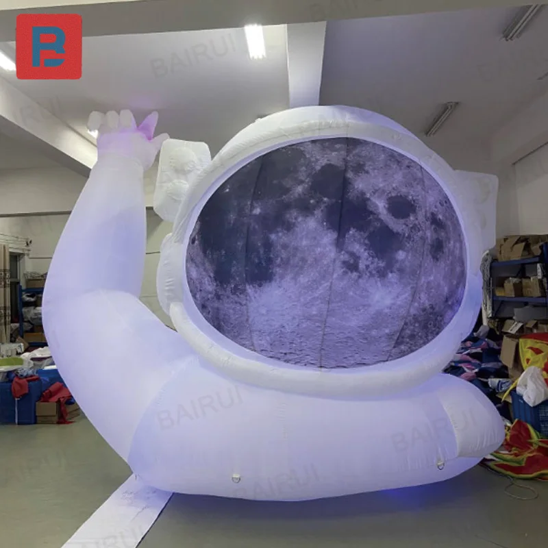 Inflatable astronauts with blowers, outdoor space astronaut-themed activity decoration props