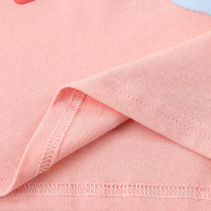 Little Maven Sommer-Neuheiten: Modische Baby-Mädchen-Tops, Kinderkleidung mit Seepferdchen- und Muschelmotiv, Baumwoll-T-Shirt für Kinder von 2-8 Jahren – Detail 7