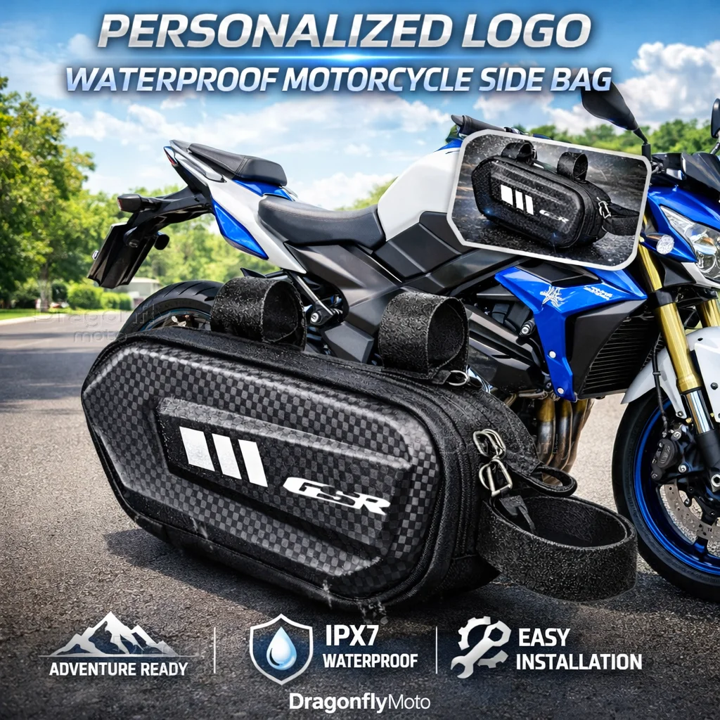 For Suzuki GSR 750 GSR 600 GSR 400 GSR400 GSR600 GSR750 Motorcycle Side Bag Personalized Logo Waterproof Hard Shell Saddlebag