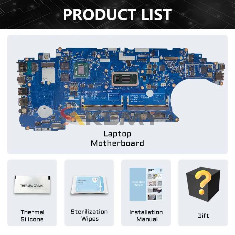 LA-G902P для DELL Latitude 5500 LA-G902P, материнская плата для ноутбука i3 i5 i7, процессор, 100% протестированная материнская плата для ноутбука