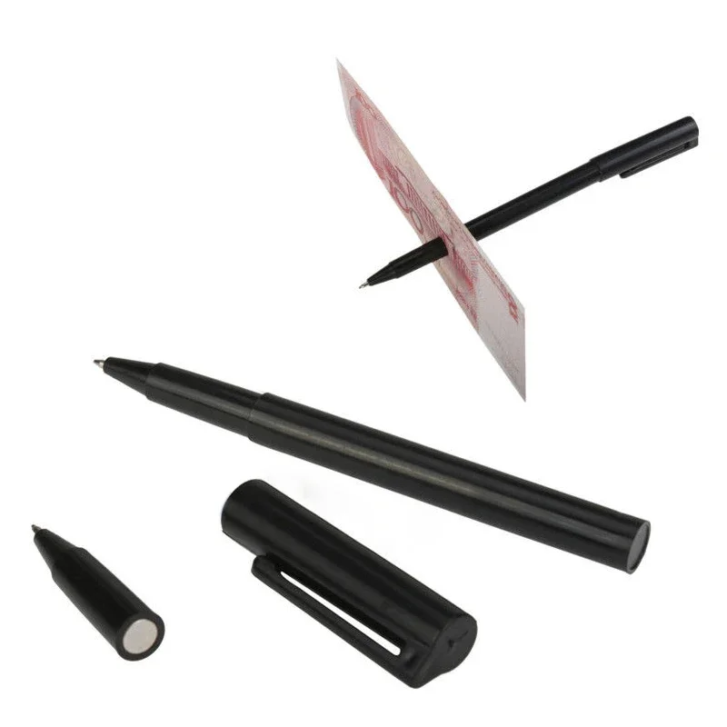 Magic Props Pen Creative Penetration Through Paper Black Color Plastic Dollar Bill Money Trick Tool  Close Up Magic Pens