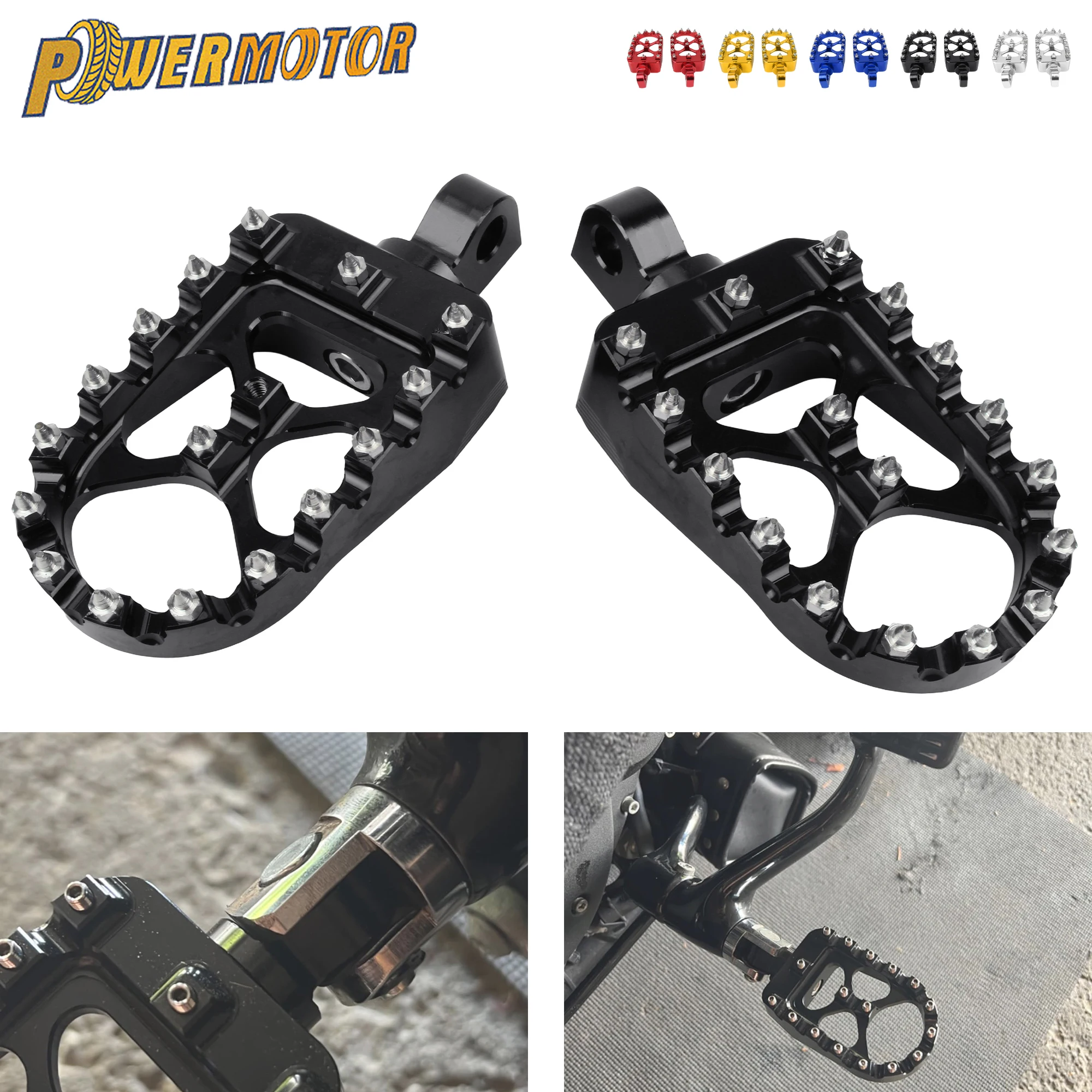 

Motorcycle Foot Pegs CNC Aluminum Wide Fat 360° Roating Footpegs For Harley Dyna Fat Bob Softail Sportster Street Bob Modified