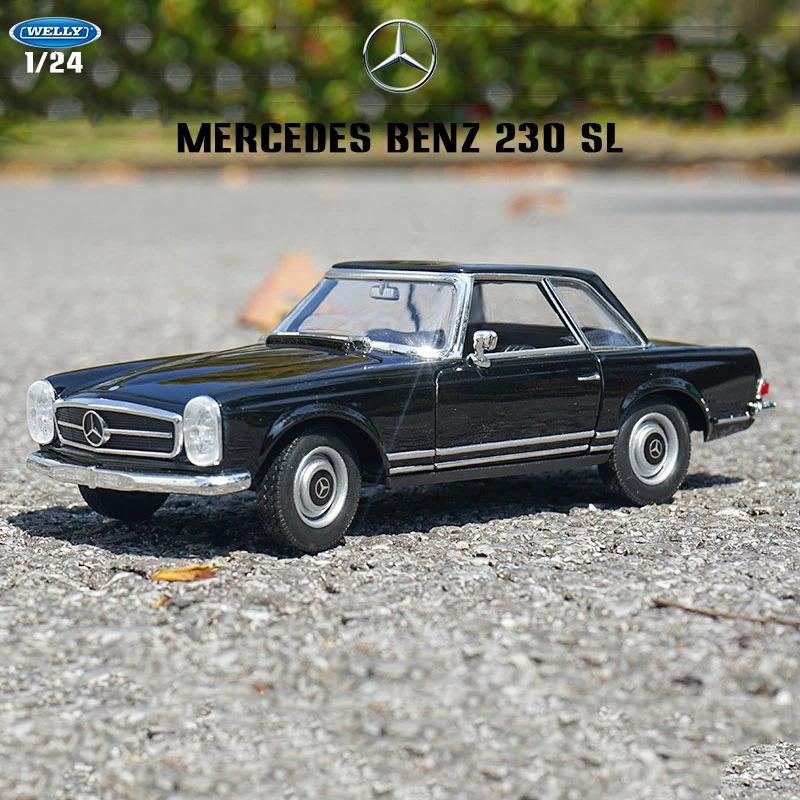 Welly 1:24 Mercedes Benz 230 SL 220 Alloy Car Model Car Simulation Decoration Car Collection Gift Toy Die Casting Model Boy Toy