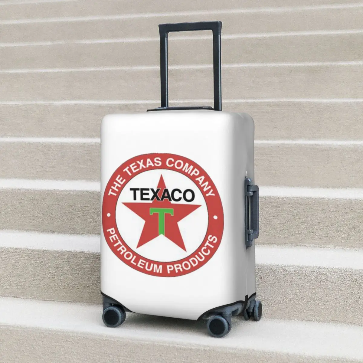 

Vintage Texaco Logo Suitcase Cover Protection Elastic Trip Luggage Protector Covers for 18-32 Inch