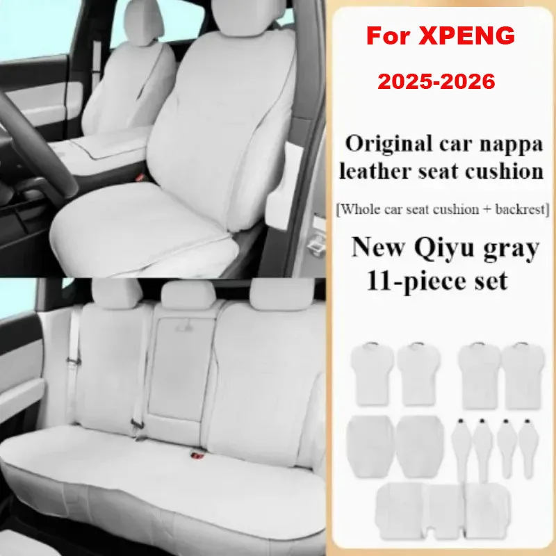 Für Xpeng G6 25-26 Autositzbezüge Komplettset Premium Nappa-Leder Auto-Zubehör Universelle Passform Atmungsaktiver Innenraumschutz