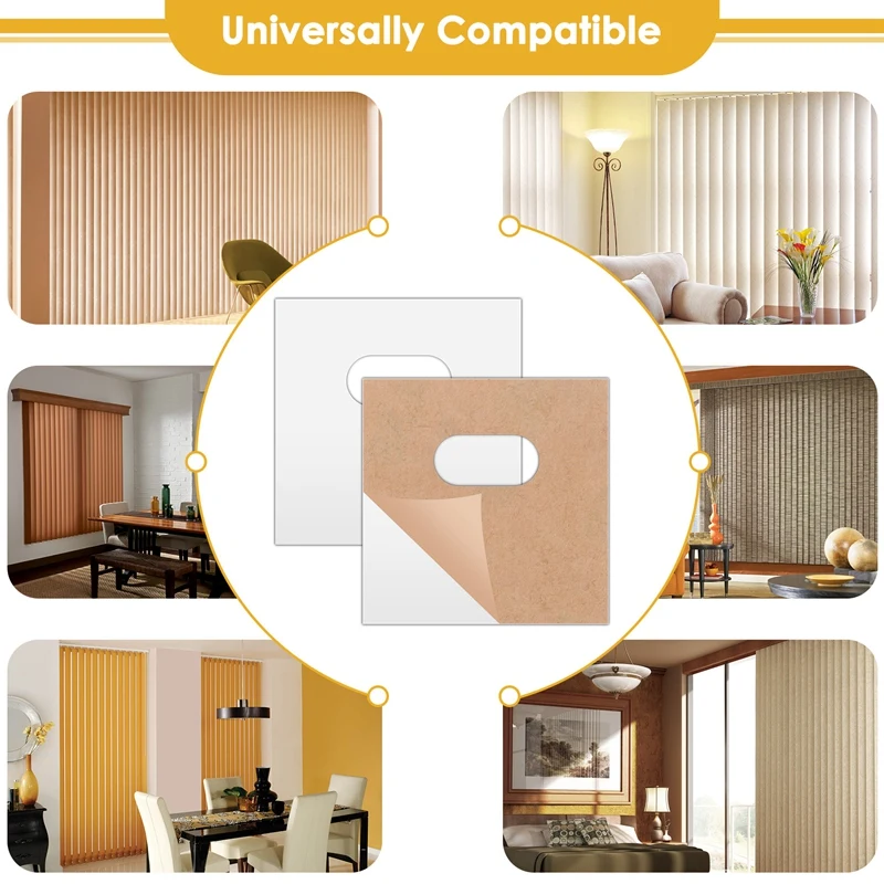 투명 수직 블라인드 수리 탭, 수직 블라인드 탭, 블라인드 픽서 25 세트-총 50 탭 (25 세트)