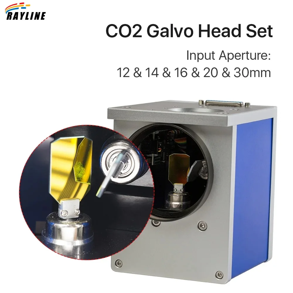 

CO2 Laser Scanning Galvo Head 10.6um Input Aperture 12mm 14mm 16mm 20mm 30mm Galvanometer Scanner with Power Supply