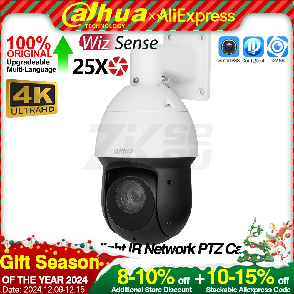 Dahua SD49825GB-HNR 8MP 4K 25X Starlight WizSense PTZ POE IP Camera Speed Dome Auto Tracking IVS Face Detect SMD IR 100M SD Slot