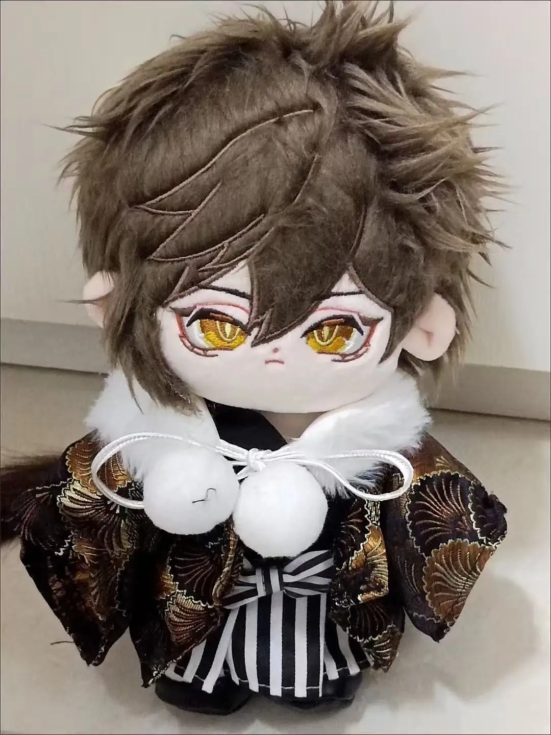 Stuffed 20cm Game Anime Genshin Impact Zhongli High-Temperature Silk Attribute Body Plush Doll Toy Soft Dress Up Cotton Kid Gift
