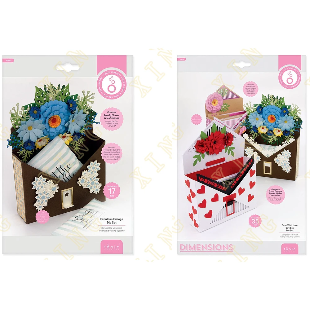 

New Love Gift Box Foliage Metal Cutting Dies for DIY Scrapbooking Crafts Dies Cut Stencils Maker Photo Album Template Handmade