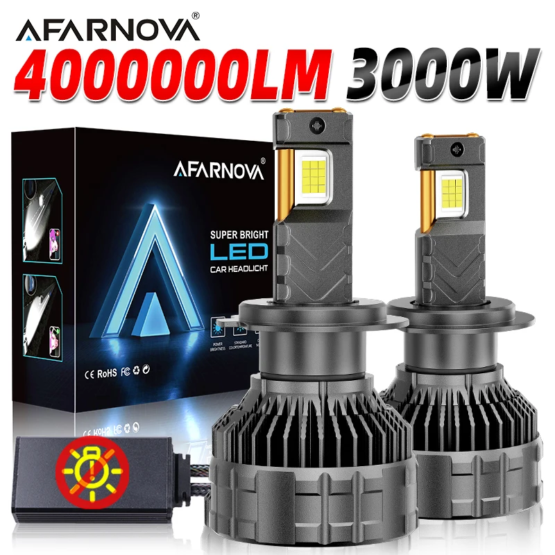 

3000W H1 H11 LED Headlight 4000000LM Led Canbus Car Lamps H3 H4 H7 H13 H27 9005 9006 9007 9012 Fog Lamps Car Light 12V 9570 CSP