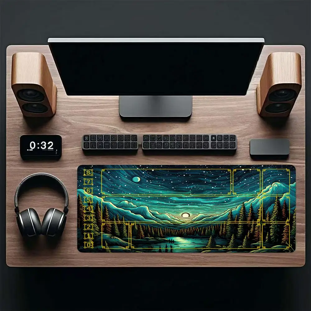 Forest pattern design Card Playmat Stitched Magic Zones Game Mats Tabletop rug TCG Card Battles Commander Gaming Mouse padinner