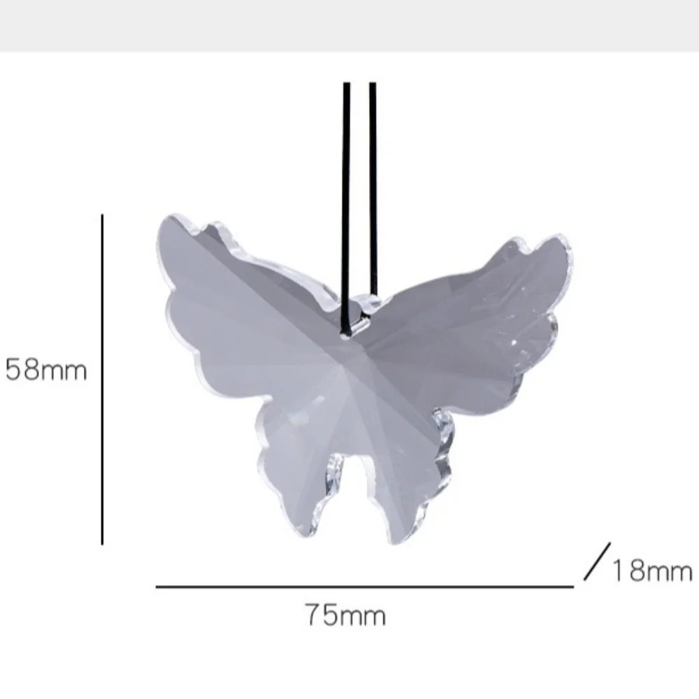

Хрустальный подвесной солнечный ловец света «Изящная бабочка» из стекла, подлинный декоративный аксессуар для автомобильного зеркала заднего вида с дельфином