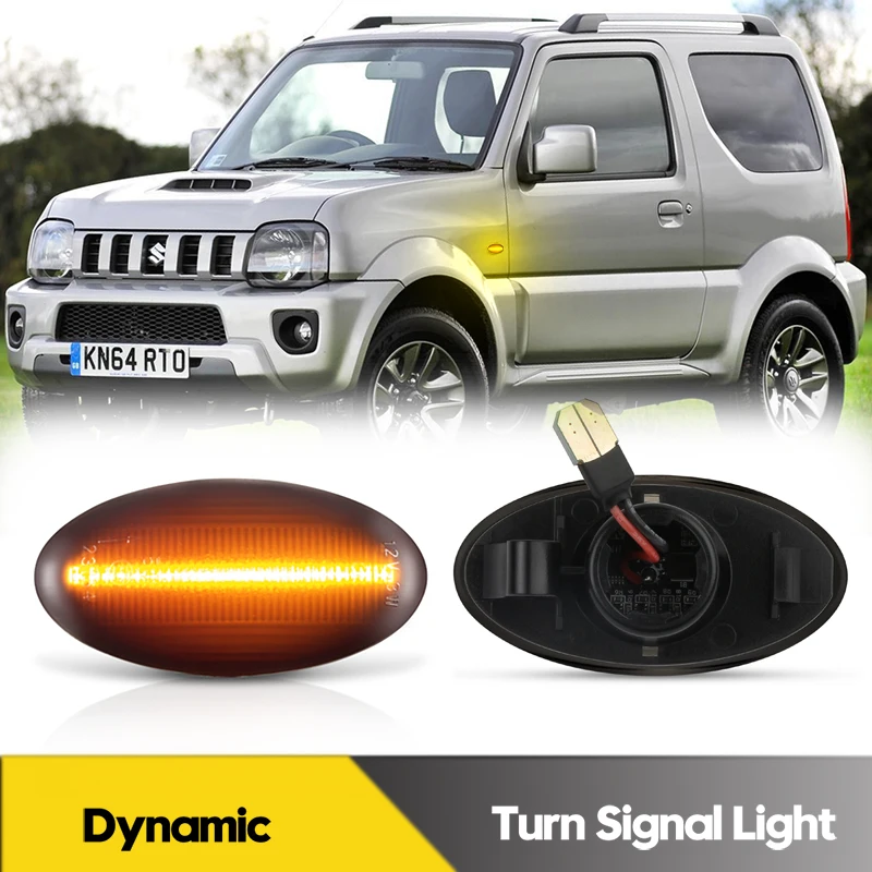 

2x For Suzuki Swift Jimny SX4 Grand Vitara APV Alto LED Dynamic Side Marker Lights Turn Signal Blinker Lamps For Fiat Opel Mazda