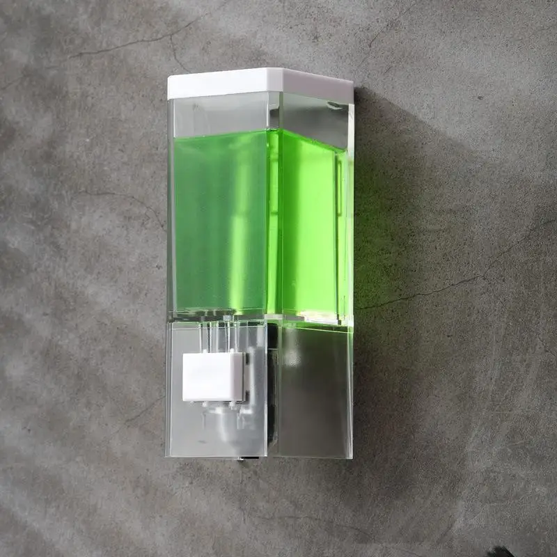 Punch‑Free Wall‑Mounted Manual Soap Dispenser Transparent No‑Trace Press‑Type Liquid Bottle For Bathroom  Storage