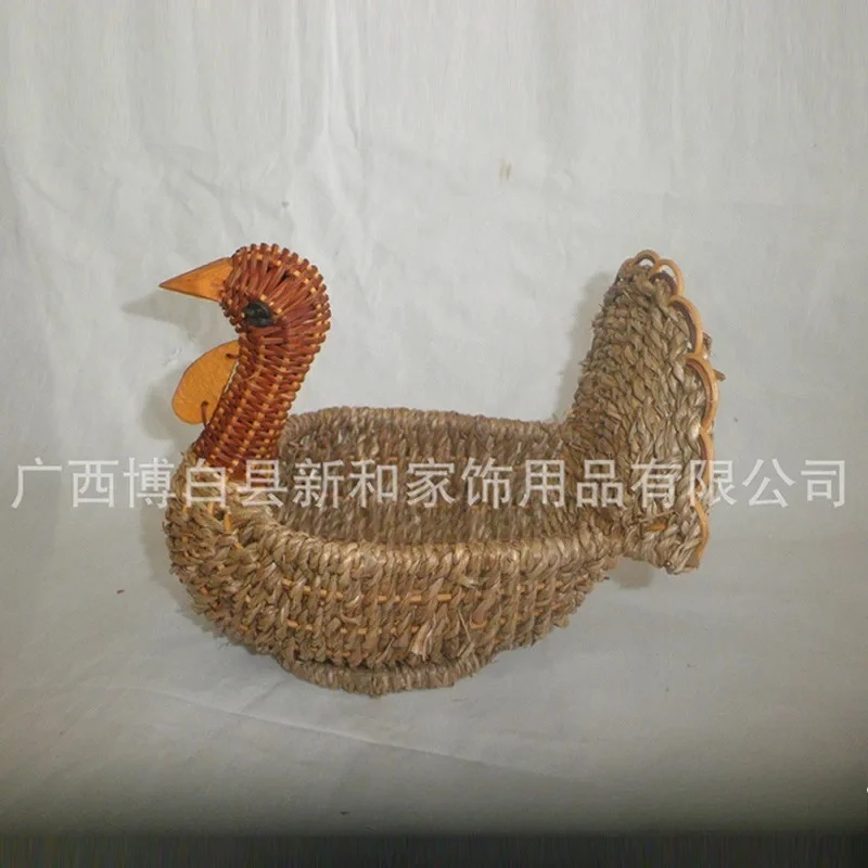 Manufacturer's direct sales of Mang Woven Turkey Basket Grass Woven Turkey Basket Customized and Handmade Woven Turkey Basket