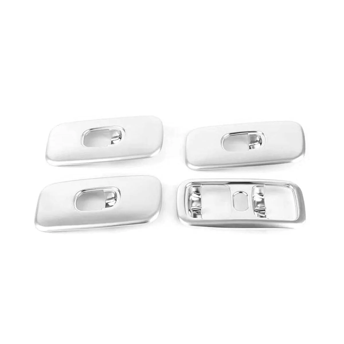 4Pcs Silver Window Lift Switch Cover Decoration Trim for Mercedes Benz G Cl  W463 G500 2007-2010