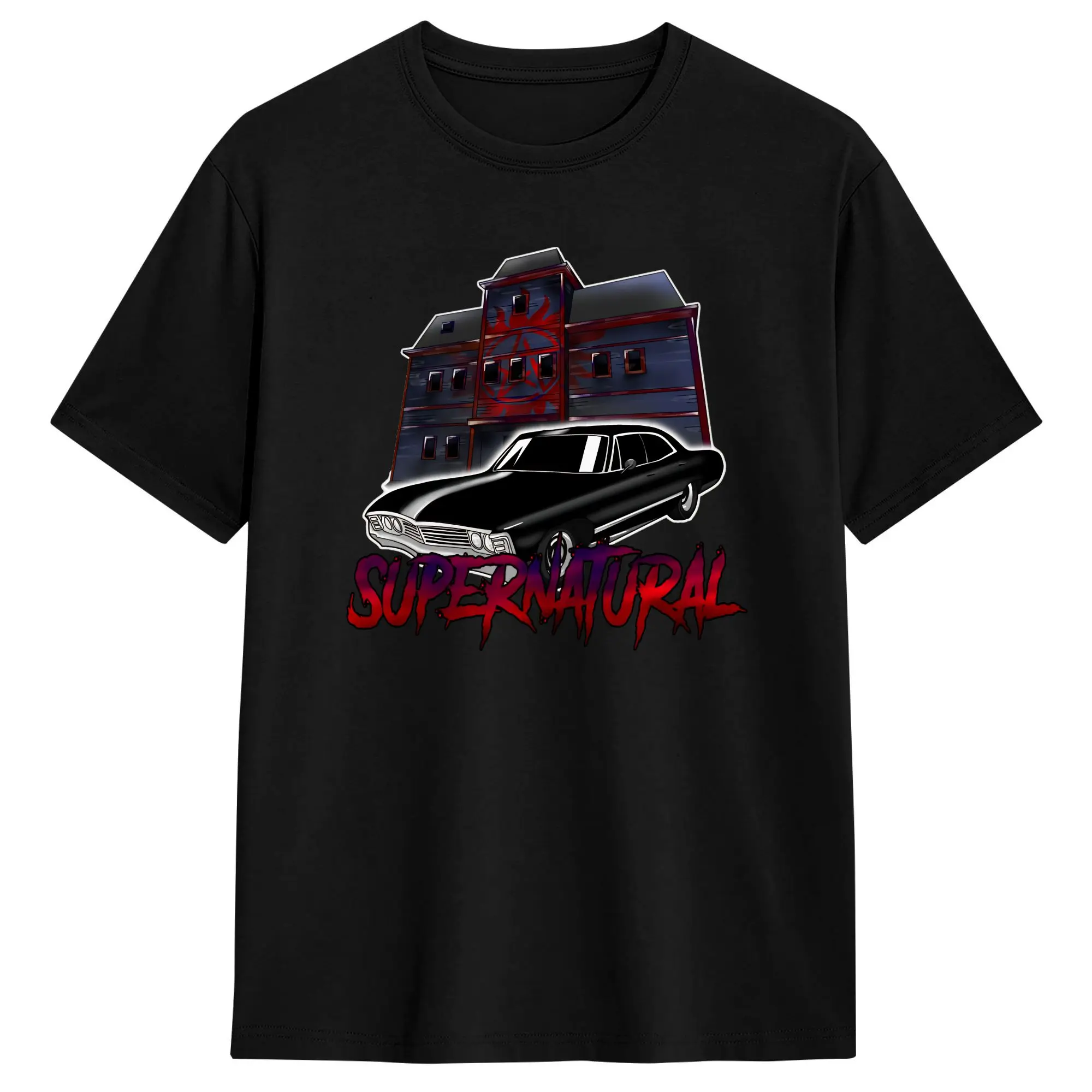 

SupernaturAl Impala T-Shirt Summer Cotton T Shirts For Male Hip Hop Pattern Tshirt Short Sleeve Classic Tees