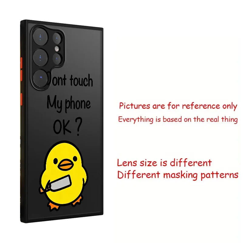 Niedliche Minimalistische Enten-Hülle für Samsung Galaxy S26 S22 S20 FE S23 FE S24 Plus Note 20 Ultra 10+ S25 Ultra S21 Funda Rückseitige Handyhülle – Detail 1