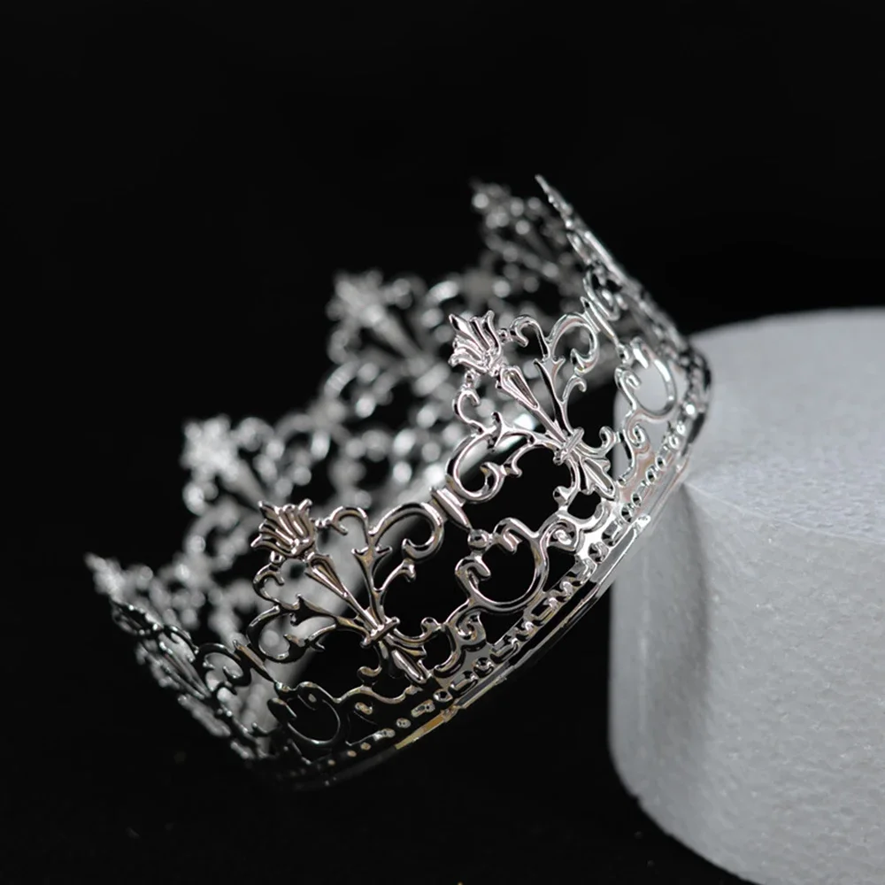 1Pcs Mini Crown Cake Decoration Tiara Gold Silver Crystal Crowns Cake Topper for Children Hair Ornaments Wedding Birthday Party