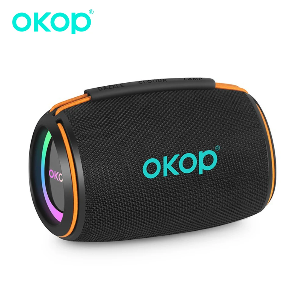 

OKOP Bluetooth Speaker,Portable Outdoor Speaker,Colorful Ambient Light,Super Long Battery Life Speaker Caixa De Som Subwoofer
