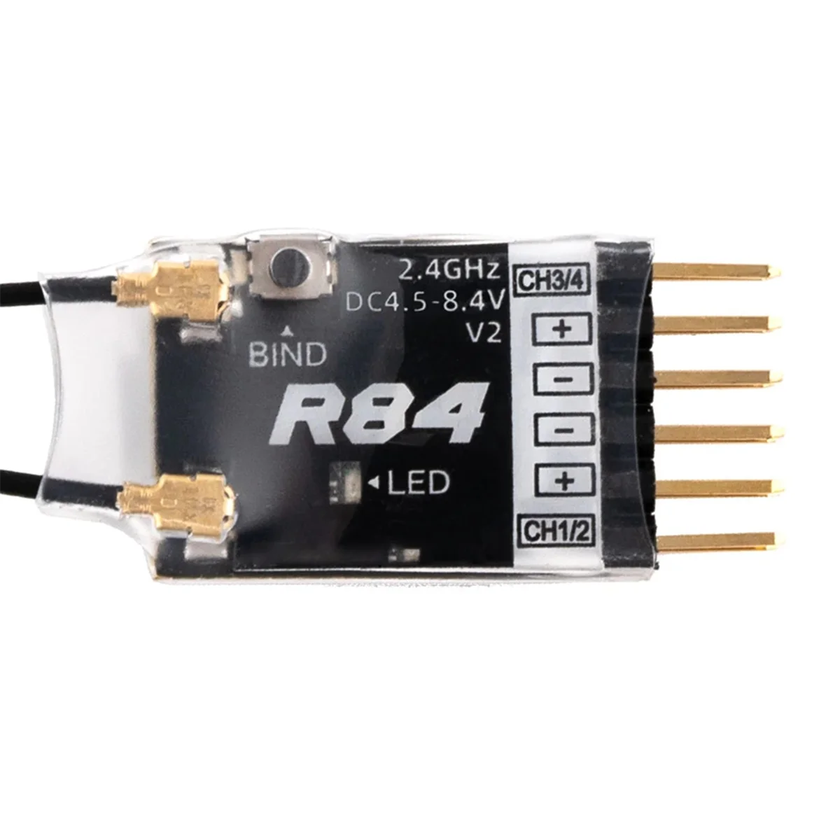 For Radiomaster R84 V2 4CH Compatible PWM RC Receiver for Frsky D8 D16 SFHSS Radiomaster TX12 T16S Transmitter