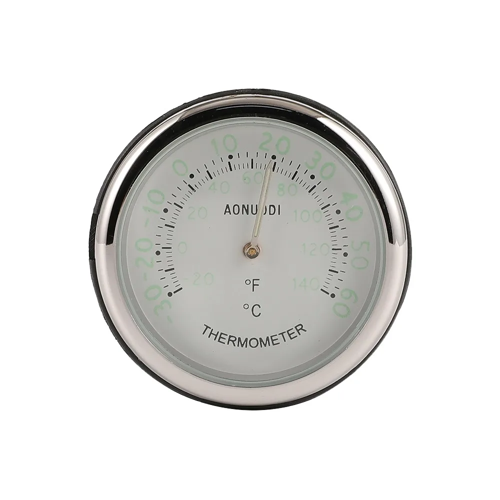 

Luminous Car Mounted Thermometer 40mm Diameter Round Panel Car Digital Thermometer LED Display Car Hygrometer Automobile