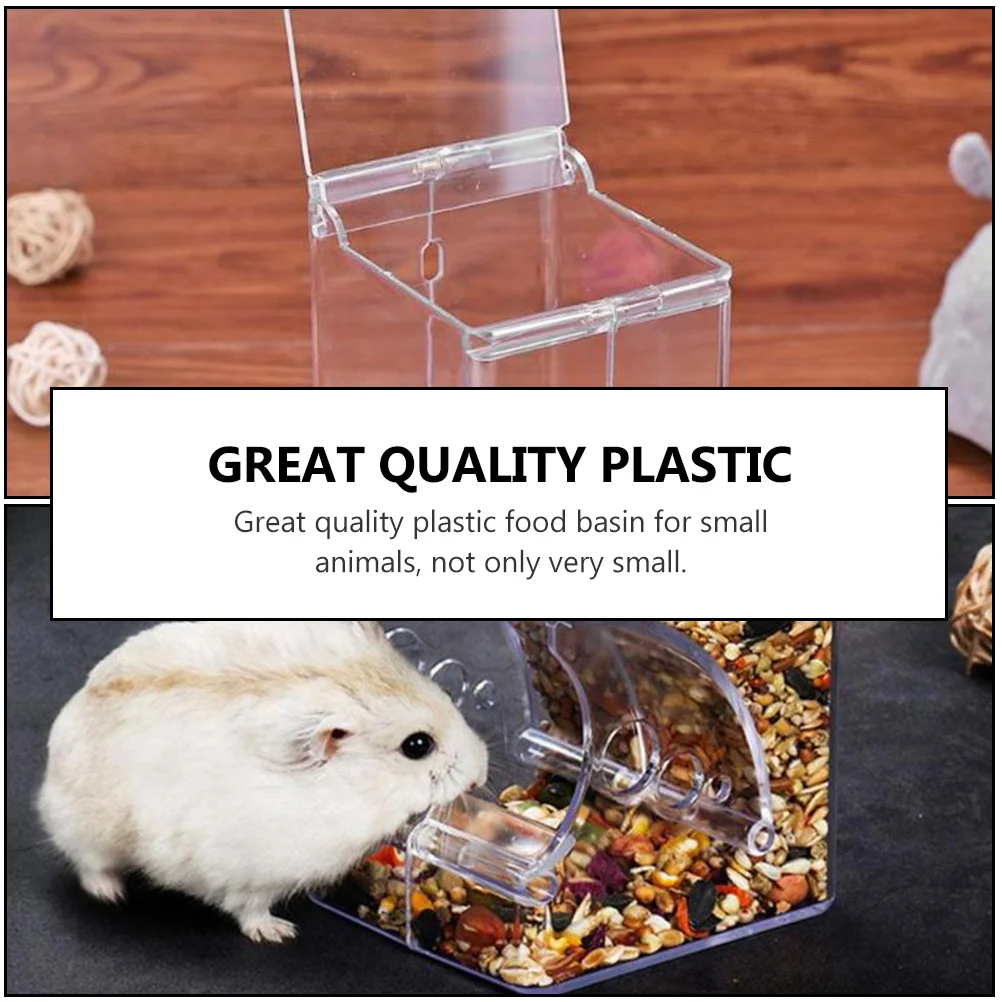 

1Pcs Plastic Food Dispenser for Small Pets Automatic Feeder Bowl Safe Non-Toxic Material Convenient Refill Cage Feeding Solution