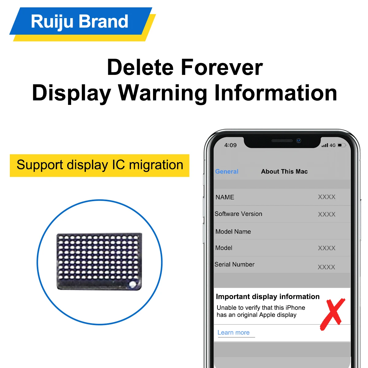 RJ Series INCELL For iPhone X XS XR 11 12 13 14 15 16 17 Pro Max Plus LCD Display Touch Screen Digitizer Assembly Replacement view 2