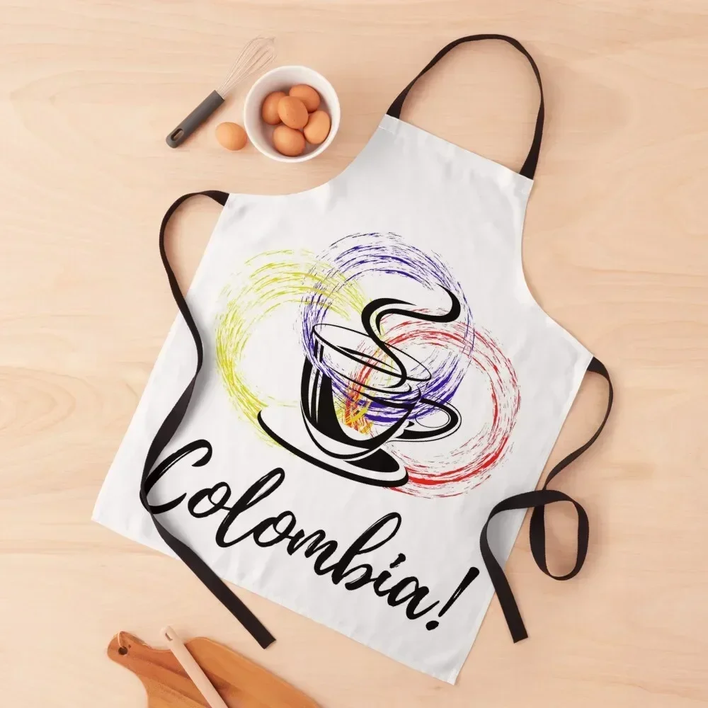 Cafecito De Colombia ~ Cafecito from Colombia Apron For Man Chef Uniform For Men Barista Manicurists Apron