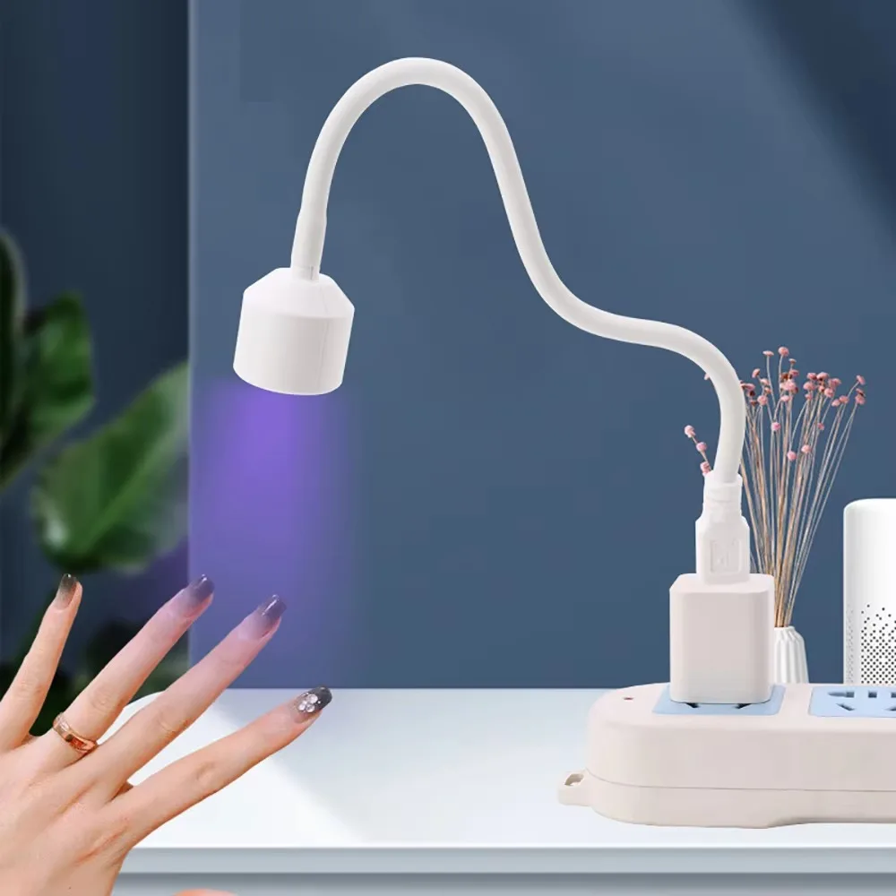 Portable Foldable UV LED Nail Lamp Quick Dry USB Powered Mini Handheld Nail Dryer 360 Degree Adjustable Curing Lights Nail DIY