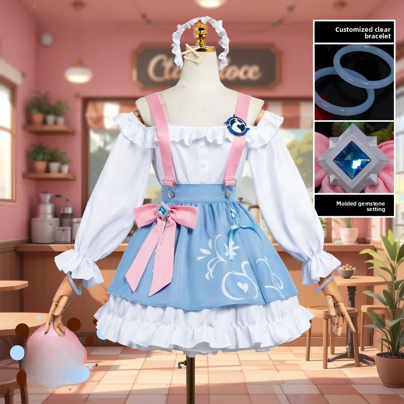 

Honor of Kings Yao Cosplay Costume - Luckin Coffee Collaboration - Anime Gaming Character Yao Mei Outfit for Cos Events