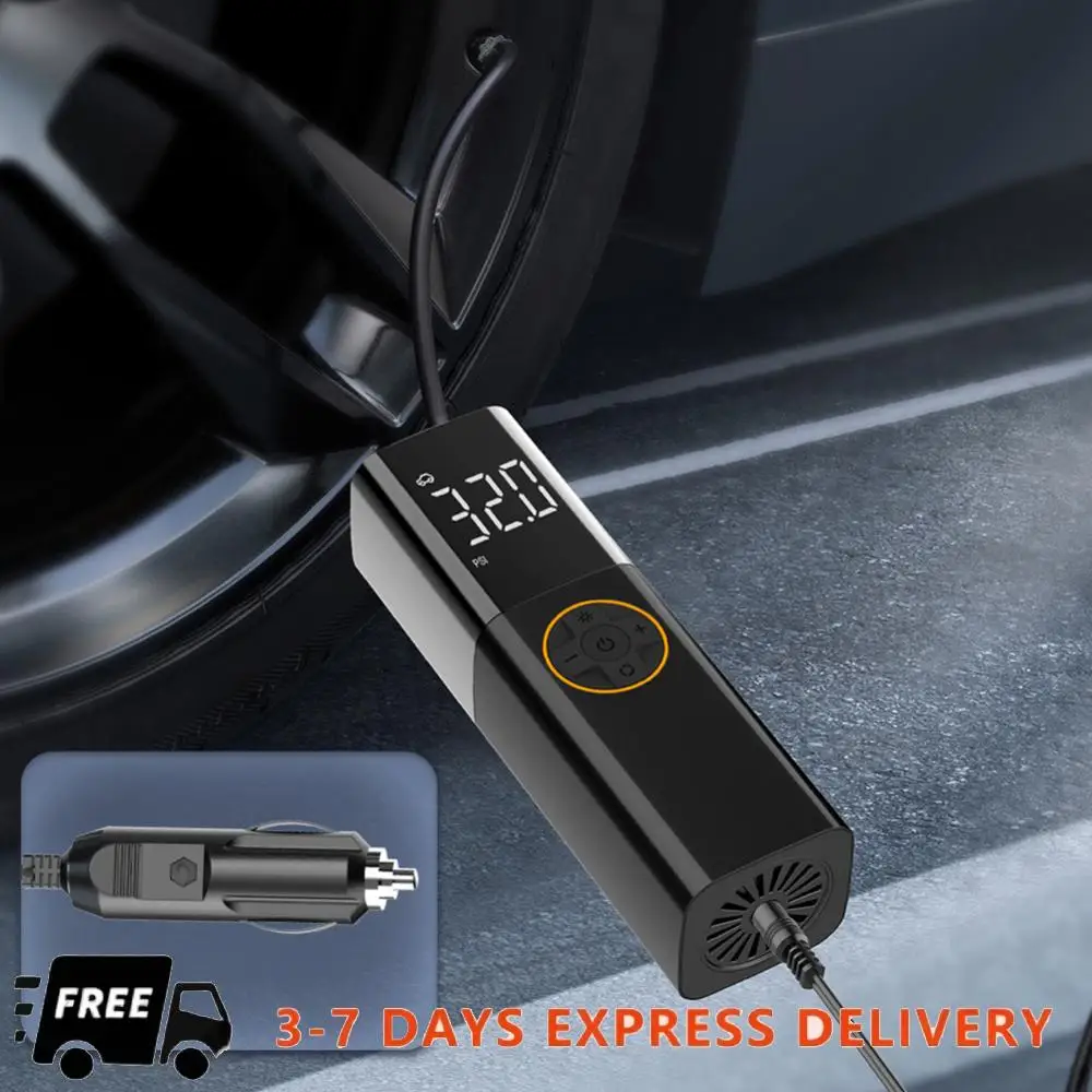 

150PSI портативный автомобильный насос со светодиодной подсветкой, автоматический электрический насос с цифровым дисплеем, насос для автомобильных шин для автомобильных шин